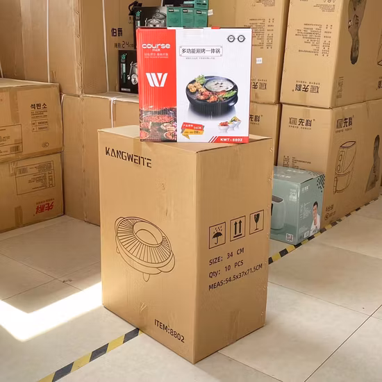 Elektrischer Desktop-BBQ-Raclettegrill mit verschiedenen Backformen